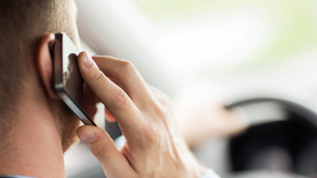 Man talking on mobile phone