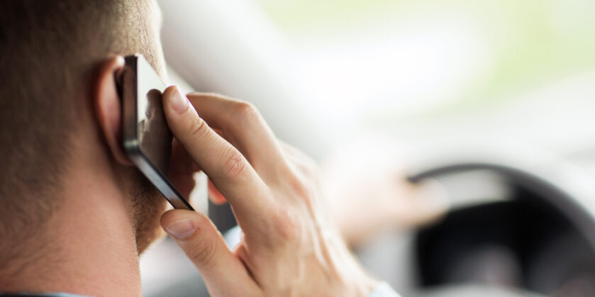 Man talking on mobile phone